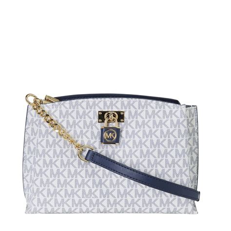 michael kors tas blauw wit gestreept|michael kors crossbody purse.